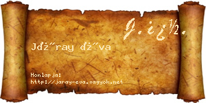 Járay Éva névjegykártya