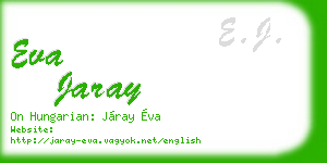 eva jaray business card